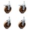 Service Caster 6 Inch High Temp Phenolic Swivel 3/8 Inch Stem Caster Total Lock Brake SCC, 2PK SCC-TSTTL20S615-PHRHT-381615-2-S-2 - alternate 1